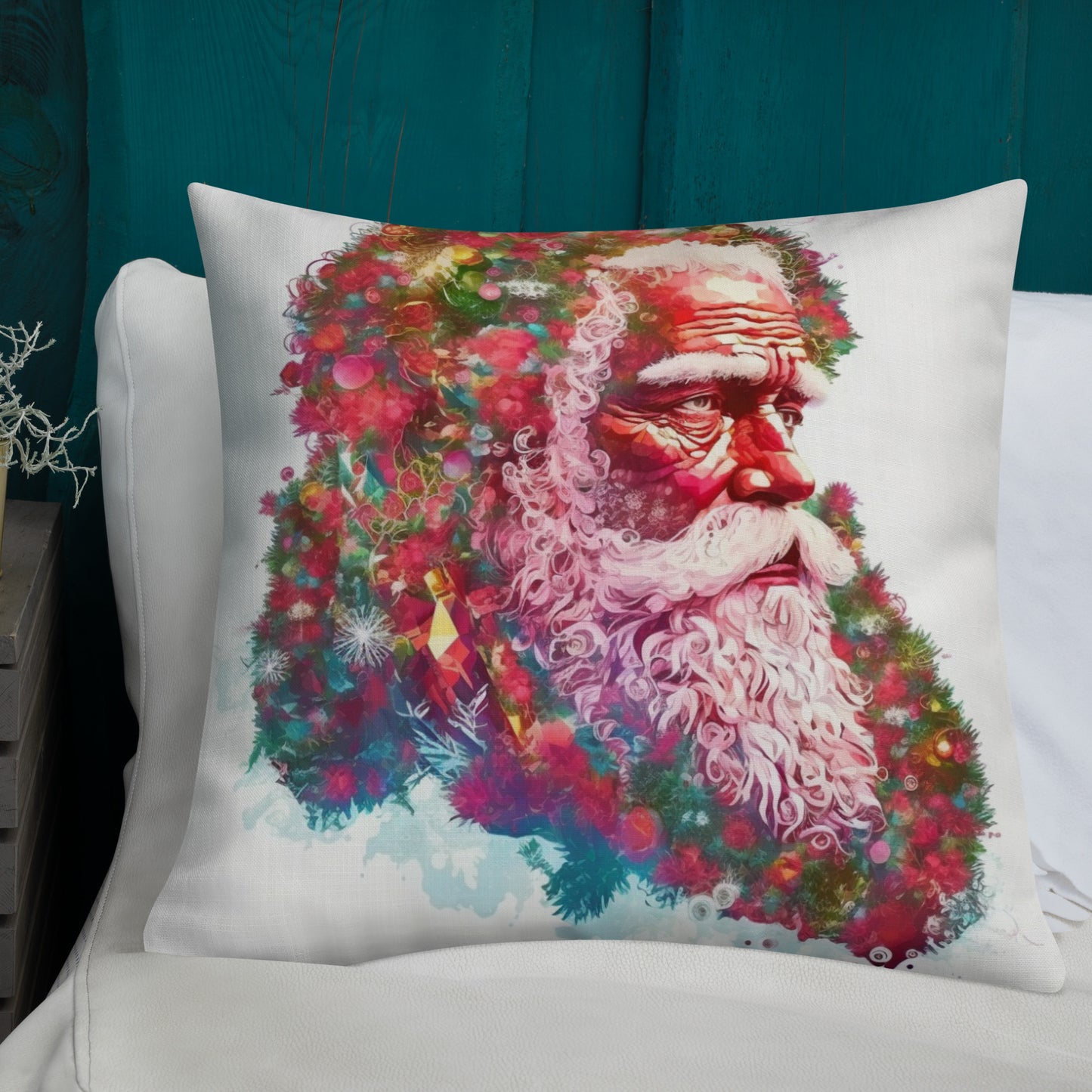Neduz Designs Exposed Holidays Christmas Santa Claus Premium Pillow