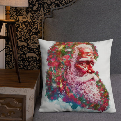 Neduz Designs Exposed Holidays Christmas Santa Claus Premium Pillow