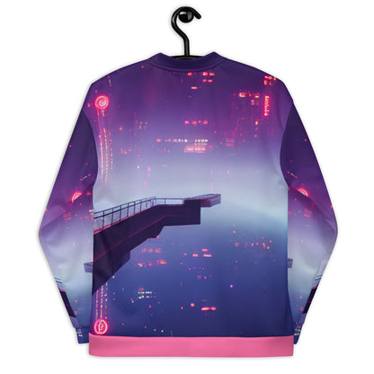 Neon Nights Penthouse Unisex Bomber Jacket