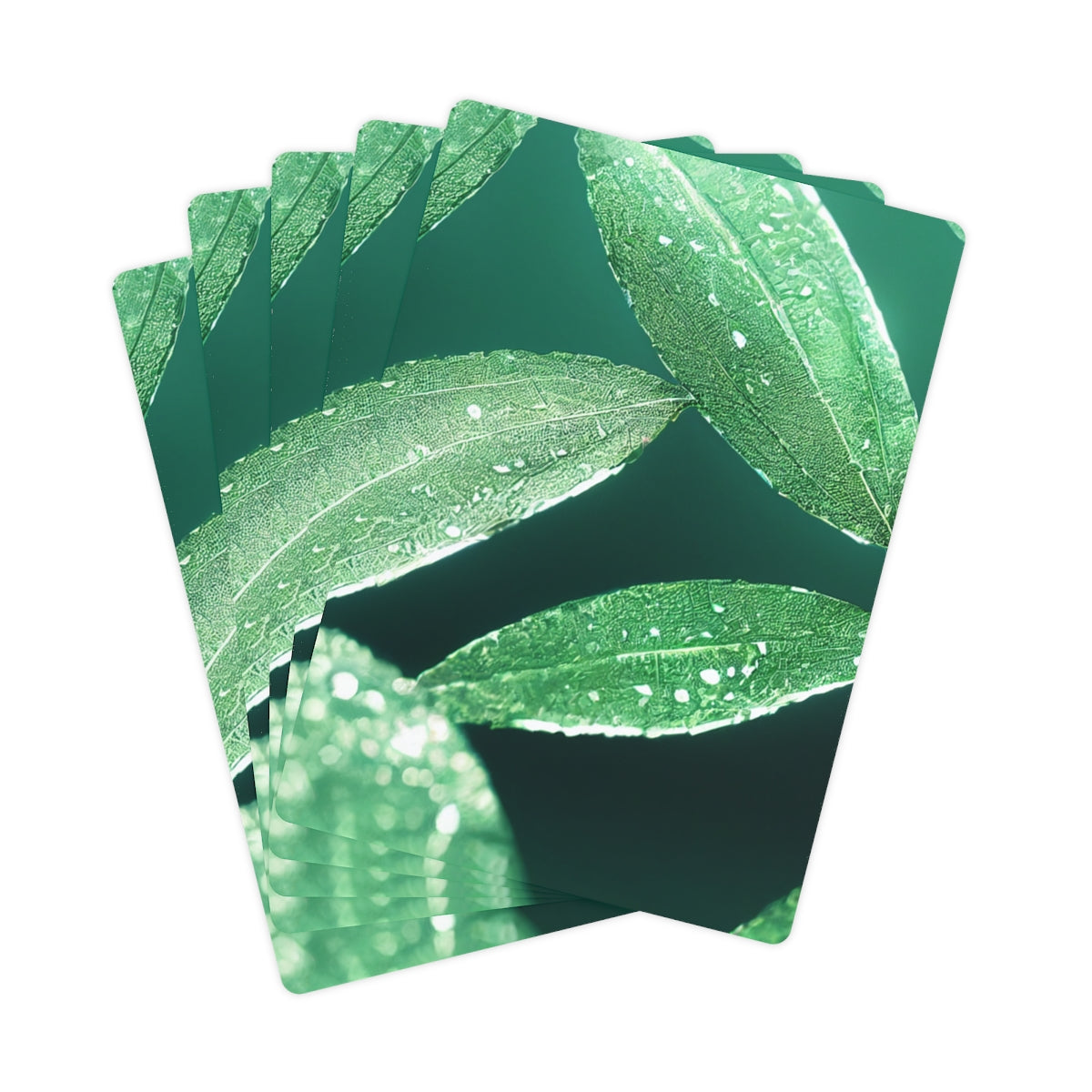 Mood Emerald Leaves Poker Cards