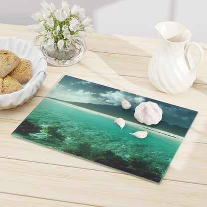 Landscape Tropical Sunlit Beach Cutting Board