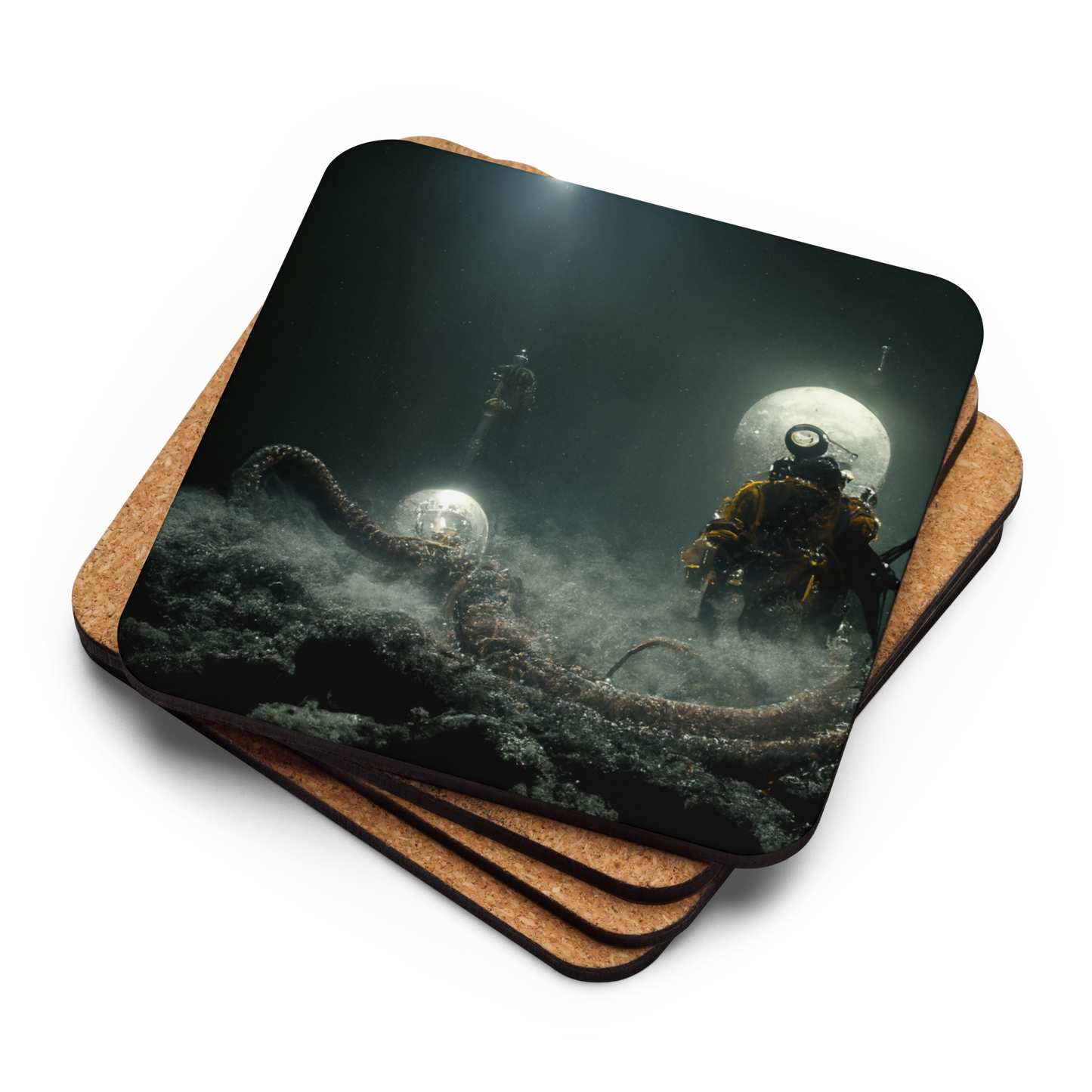 Maraheim Mysteries from the Abyss 01 Cork-back coaster - Nick Olsson Digital Design