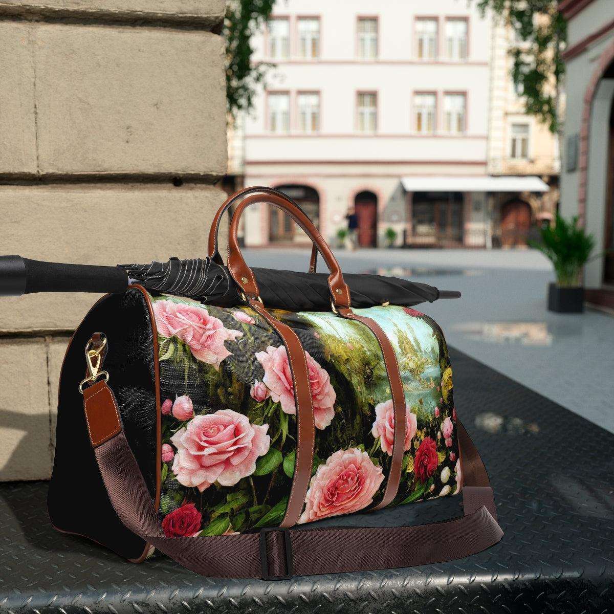 Artified Rose Garden Waterproof Travel Bag - Image #8