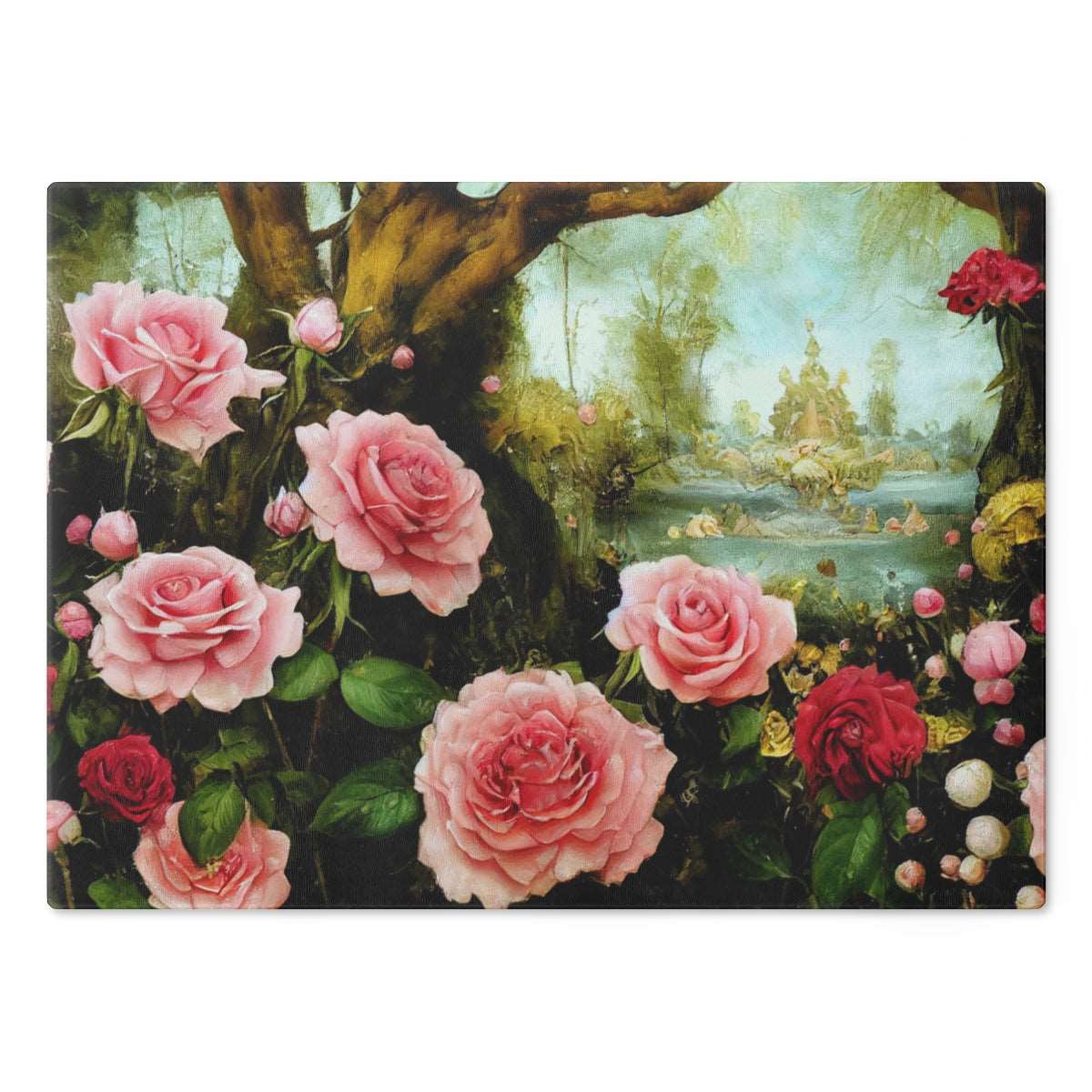 Artified Rose Garden Cutting Board