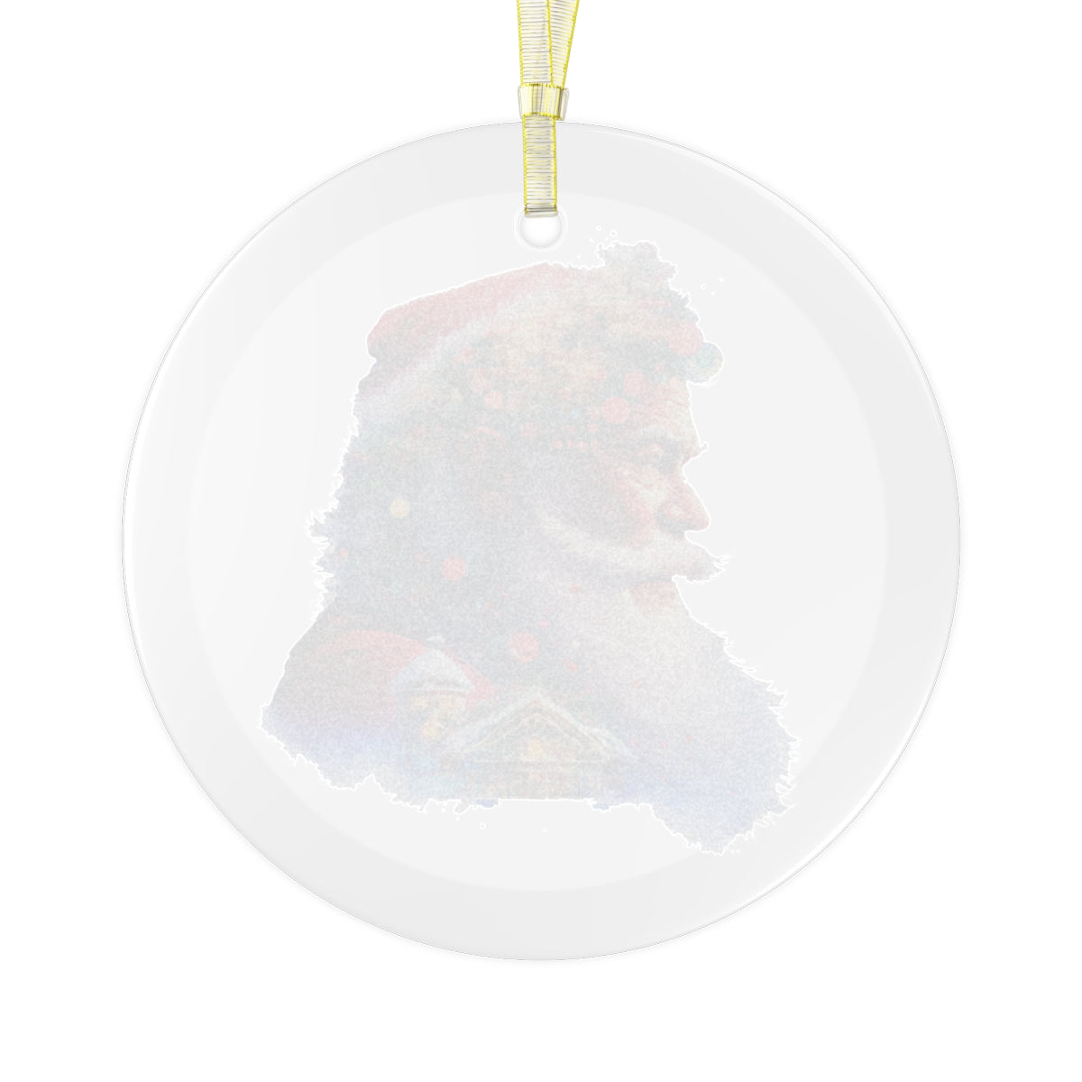 Neduz Designs Exposed Christmas Holidays Santa Claus Glass Ornament