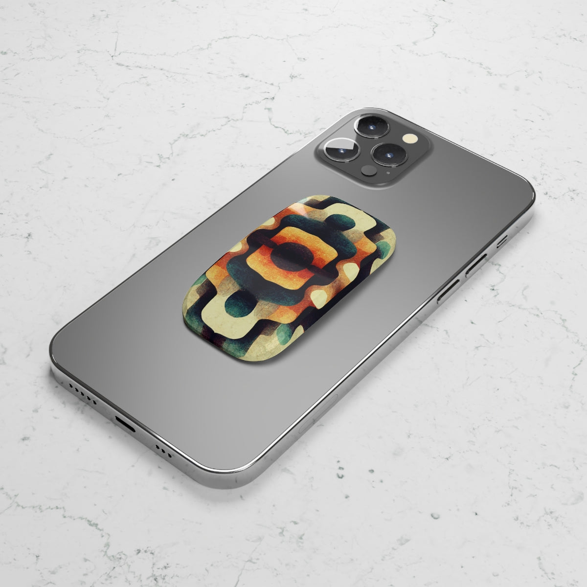 Neduz Orange Ripples Phone Click-On Grip