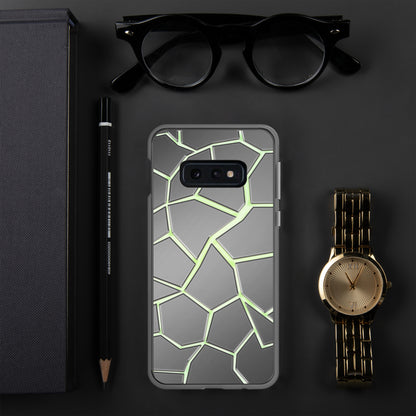 Neduz Designs Incept Green Cracks Samsung Clear Case