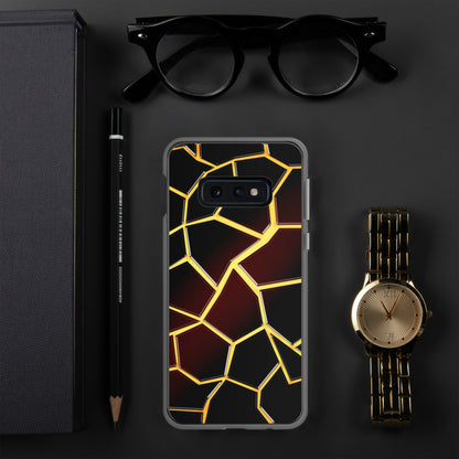 Neduz Designs Incept Fire Cracks Obsidian Samsung Clear Case