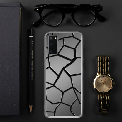 Neduz Designs Incept Black Cracks Samsung Clear Case