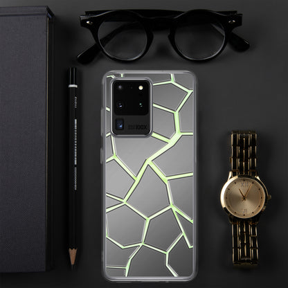 Neduz Designs Incept Green Cracks Samsung Clear Case