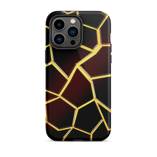 Neduz Designs Incept Fire Cracks Obsidian Tough iPhone kılıfı