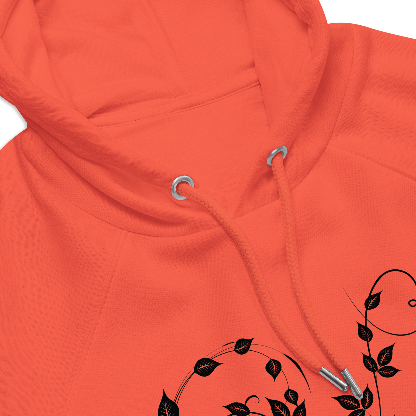Unisex eco raglan hoodie Incept Leaves Neduz Designs