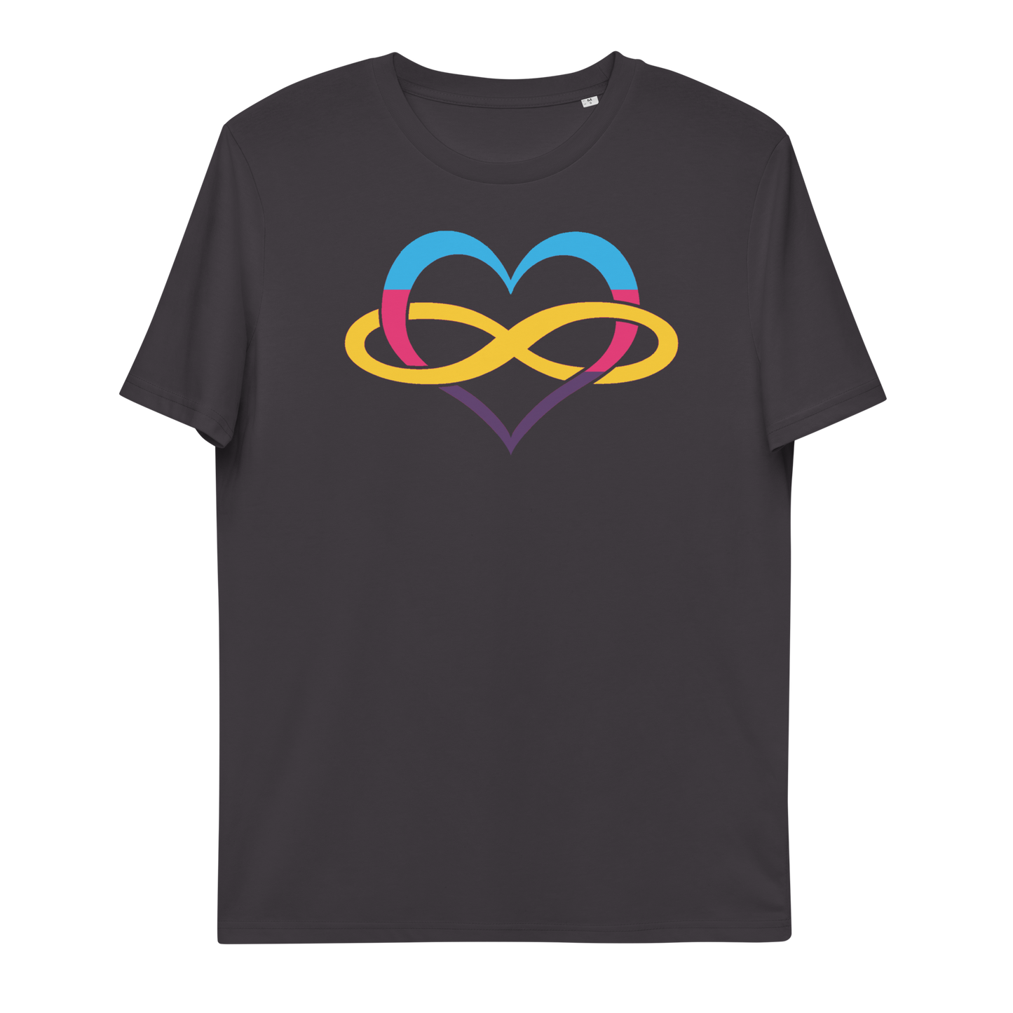 Unisex organic cotton t-shirt Poly Heart Neduz Designs