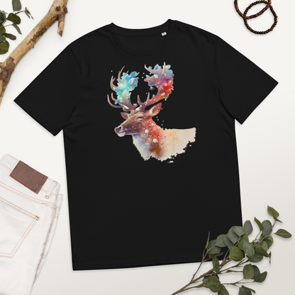 Neduz Designs Exposed Christmas Holidays Reindeer Unisex organic cotton t-shirt