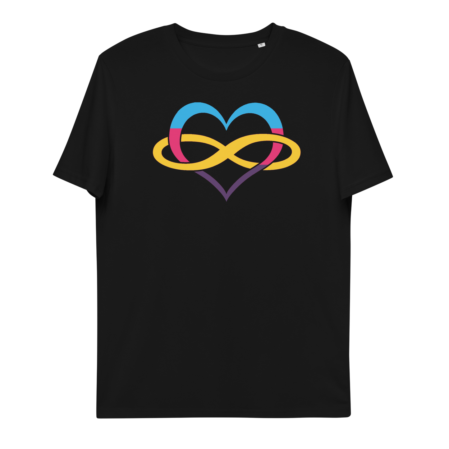 Organik pamuklu unisex t-shirt Poly Heart Neduz Designs