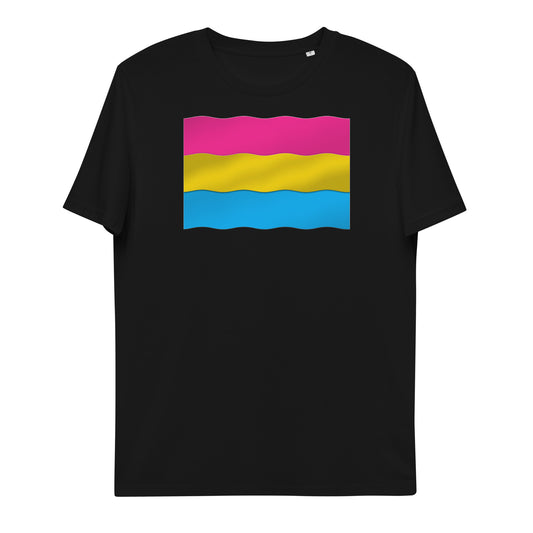 Panseksüel Bayrak Dalgası Unisex organik pamuklu t-shirt