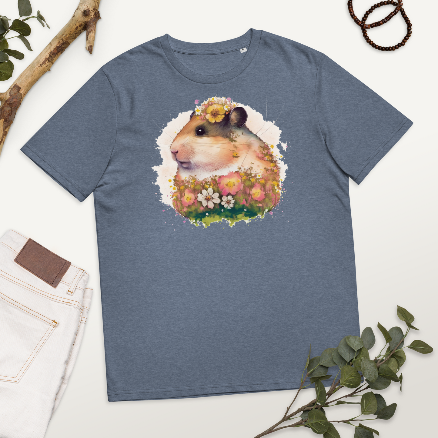 Neduz Designs Exposed Animals Hamster Unisex organik pamuklu t-shirt