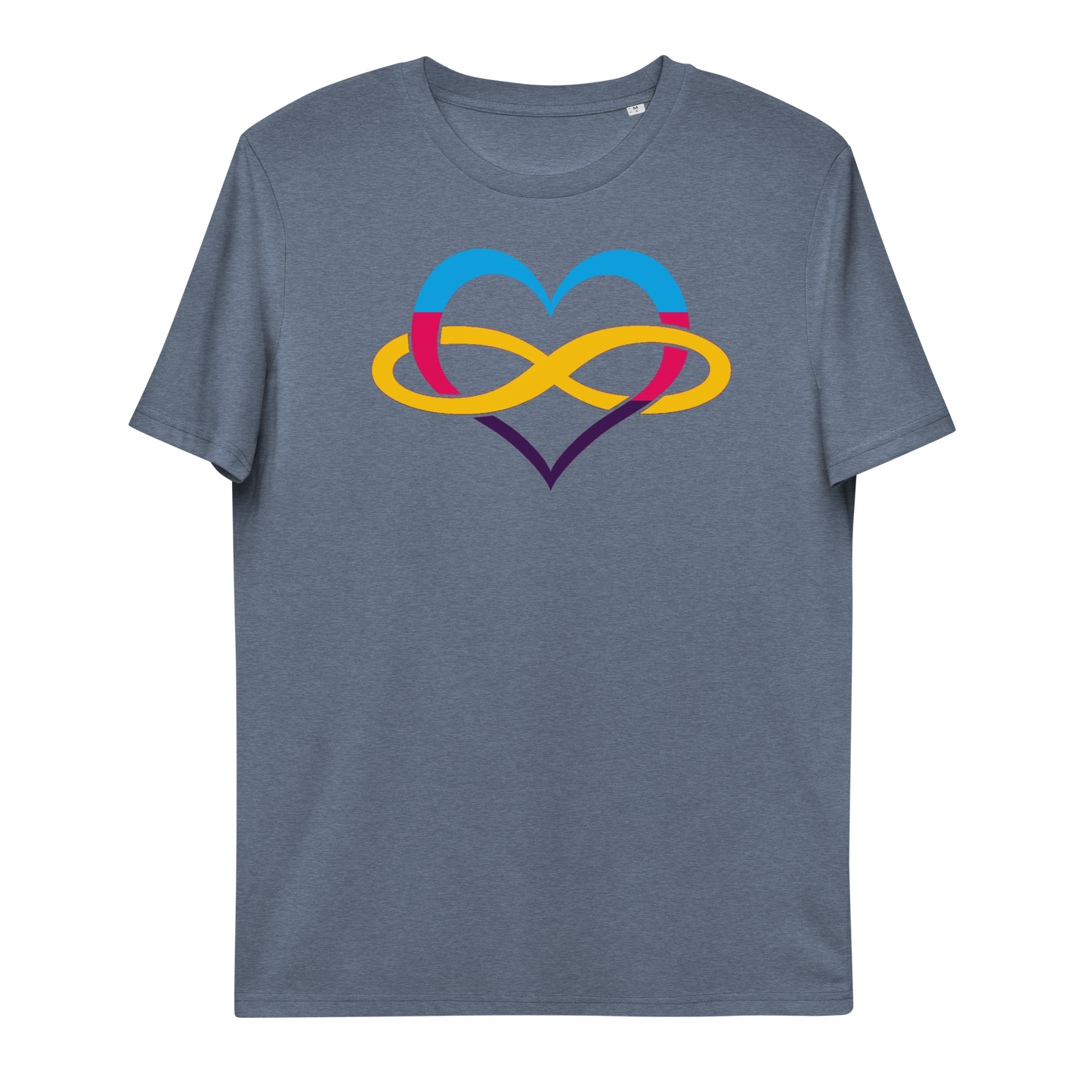 Organik pamuklu unisex t-shirt Poly Heart Neduz Designs