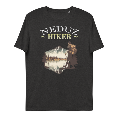 Unisex organic cotton t-shirt Nature Hiking Neduz Designs Hiker