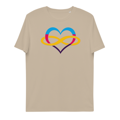 Organik pamuklu unisex t-shirt Poly Heart Neduz Designs