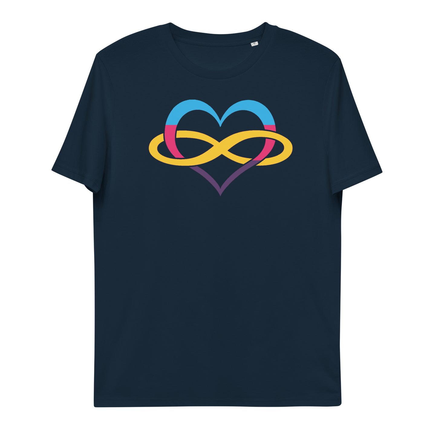 Organik pamuklu unisex t-shirt Poly Heart Neduz Designs