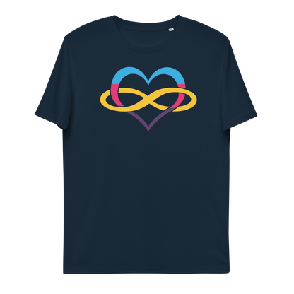 Unisex organic cotton t-shirt Poly Heart Neduz Designs