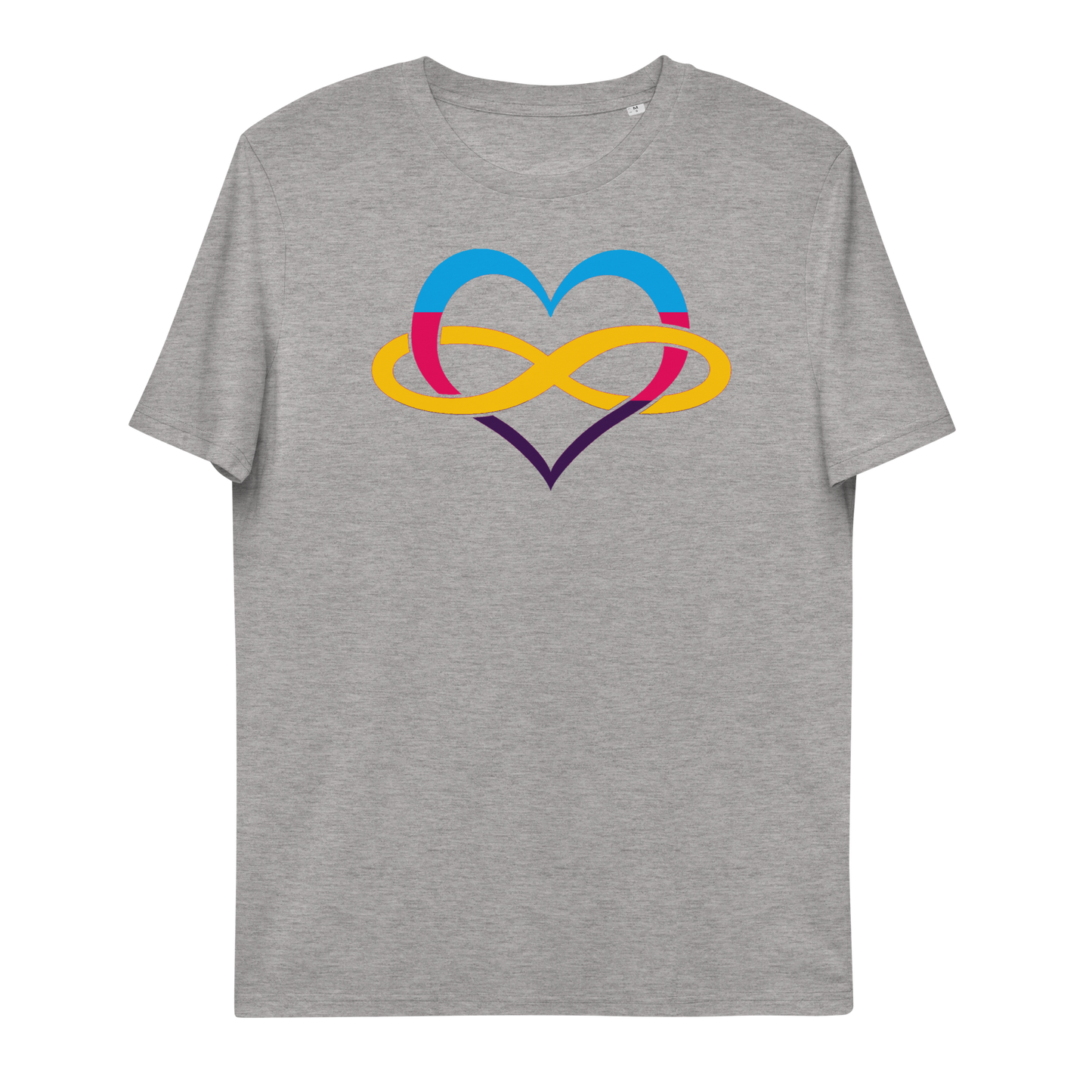 Organik pamuklu unisex t-shirt Poly Heart Neduz Designs