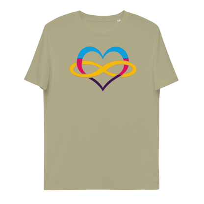 Organik pamuklu unisex t-shirt Poly Heart Neduz Designs