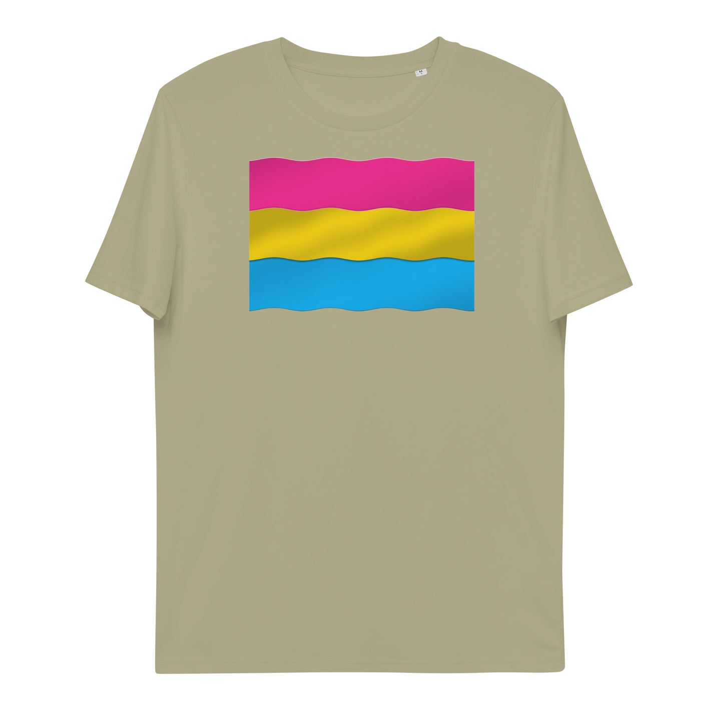 Pansexual Flag Wave Unisex organic cotton t-shirt