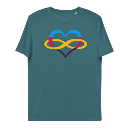 Organik pamuklu unisex t-shirt Poly Heart Neduz Designs