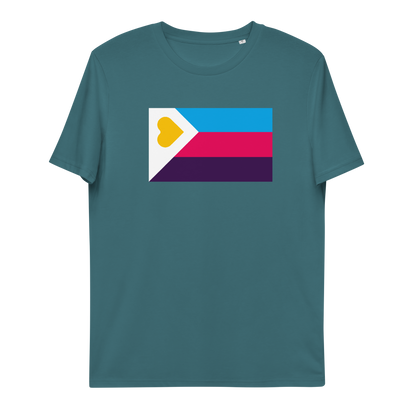 Unisex organic cotton t-shirt New Polyamorous Flag Neduz Designs