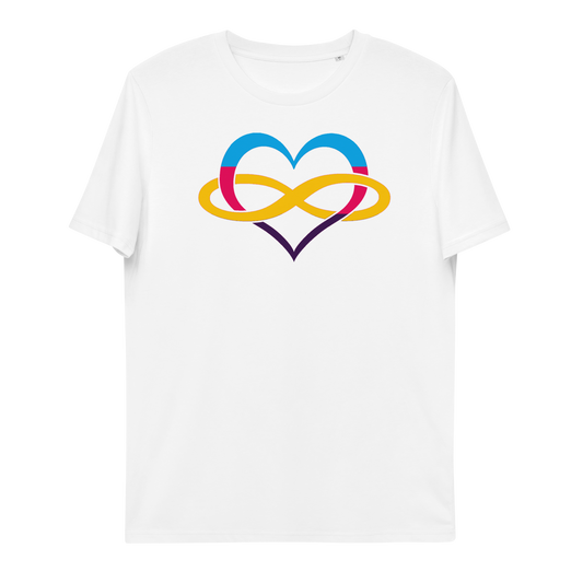 Unisex organic cotton t-shirt Poly Heart Neduz Designs