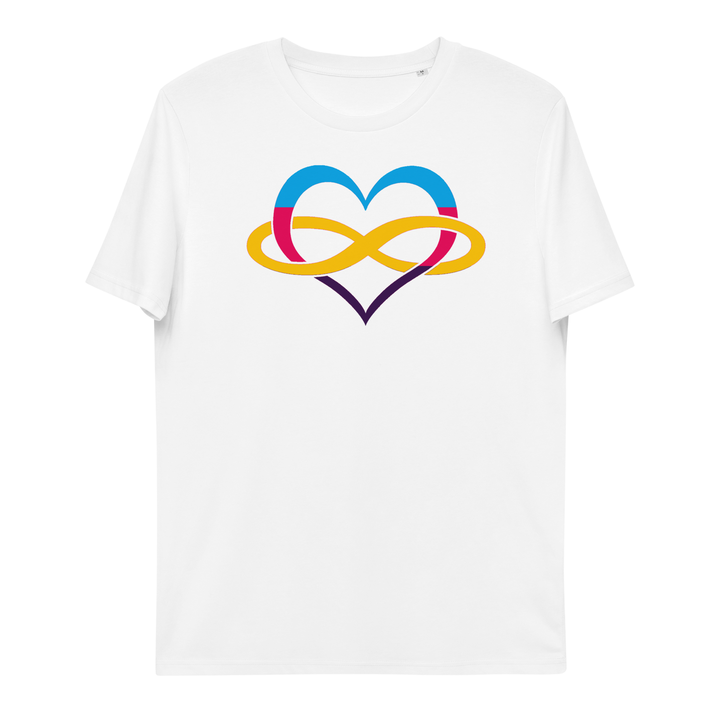 Organik pamuklu unisex t-shirt Poly Heart Neduz Designs