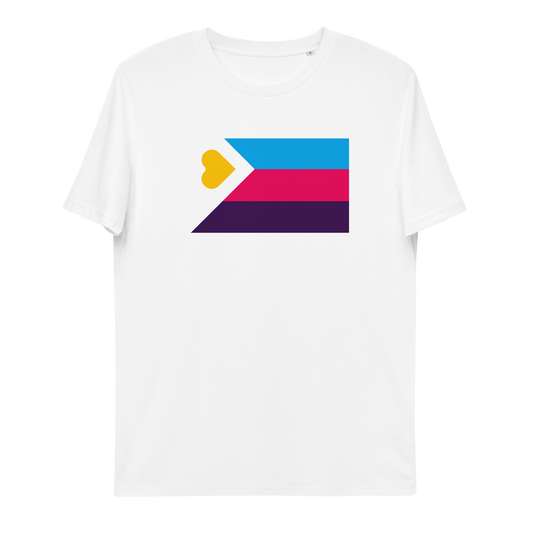 Unisex organik pamuklu t-shirt Yeni Polyamorous Bayraklı Neduz Tasarımları